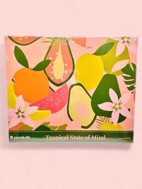 New Modern Whimsical Puzzledly Tropical State of Mind Fruit 1000 Piece Puzzle
